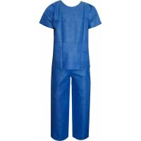 Хирургический костюм ГЕКСА синий, р.52-54, спанбонд, 42 г/м2 630954