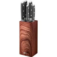 Подставка для ножей Lara универсальная квадрат Soft touch LR05-102 Wood