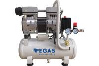 Бесшумный компрессор Pegas pneumatic PG-601 безмасляный 6615