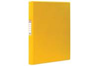 Папка на 2 кольцах BRAUBERG картон/ПВХ, 35 мм, желтая, до 180 листов 228381