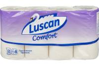 Туалетная бумага Luscan Comfort 2 слоя, белая, 8 рулонов 396250