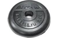 Обрезиненный диск ООО "Верхнеуральский завод РТИ" Barbell Титан, 2 кг, 26 мм T2RD26B