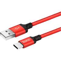Кабель USB 2.0 Hoco X14, AM/Type-C M, черно-красный, 2м 6957531062936