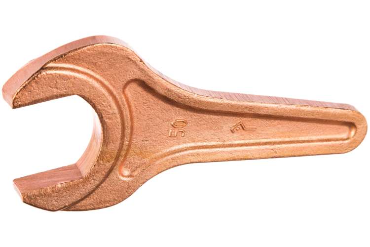 Ключ с открытым зевом односторонний укороченный ТУ ст.40Х омедненный КЗСМИ КГО-50 51120257