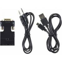 Переходник VCOM VGA/M+audio+micro USB - HDMI/F, 1080*60Hz, CA337