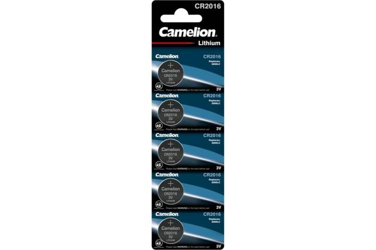 Литиевая батарейка Camelion CR2016 BL-5, 3V 1593