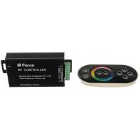Контроллер для светодиодной ленты FERON с ПУ черный, 18А12-24V, LD55, 21557