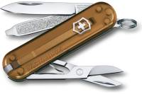 Нож-брелок Victorinox Classic SD Colors Chocolate Fudge 58 мм, 7 функций, карамельный 0.6223.T55G
