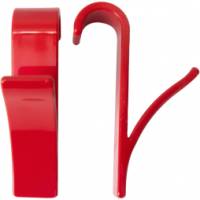 Комплект крючков для полотенцесушителя PRIMANOVA 2 шт. красный, d=20мм M-B24-04