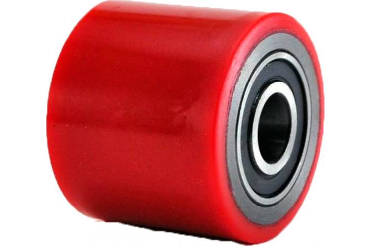 Колесо красное б/г полиуретановое без кронштейна малое для рохли (70х60 мм) MFK-TORG 104070-60