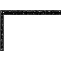 Металлическая линейка-угольник МастерАлмаз 600х400 мм, цвет черный 10509131