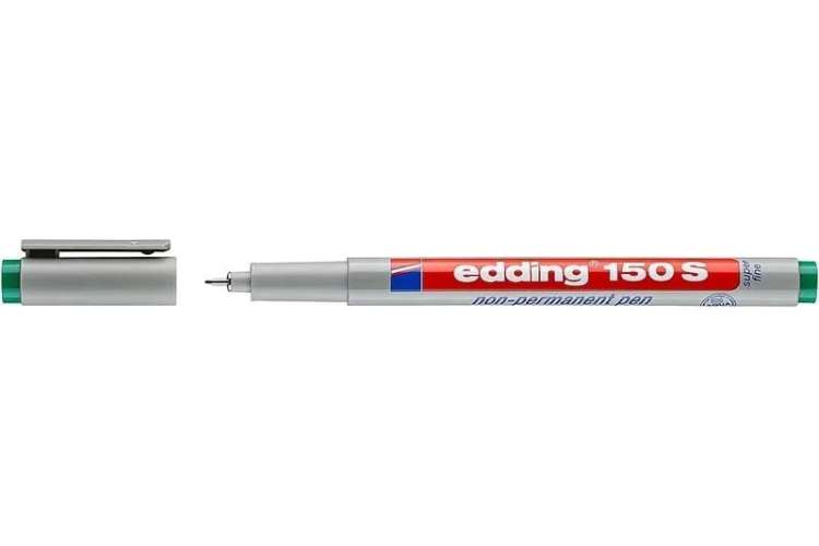 Смываемый маркер для проекторных пленок EDDING круглый наконечник, 0.3 мм, зеленый E-150#4