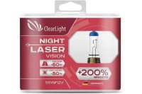 Комплект ламп Clearlight H11, 12 В, 55 Вт, Night Laser Vision +200% Light, 2 шт. MLH11NLV200