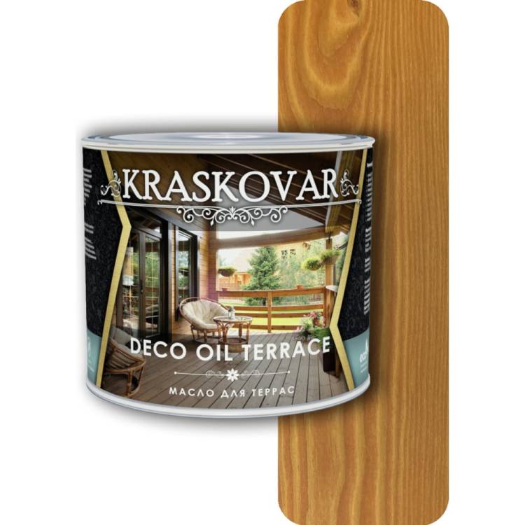 Масло для террас Kraskovar Deco Oil Terrace осенний клен, 2.2 л 1284