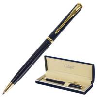 Подарочная шариковая ручка GALANT Arrow Gold Blue, корпус темно-синий, золотистые детали, 0,7мм, синяя, 140653