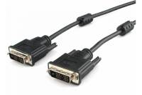 Кабель Cablexpert DVI-D, single link, 19M/19M, 1.8м, CCS, черный CC-DVIL-BK-6