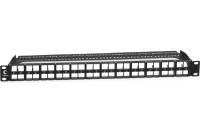 Модульная патч-панель Cabeus высокой плотности 1U, 48 портов, для неэкранированных модулей PLBHD-48-1U