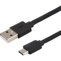 Плоский кабель USB Type-C - USB REXANT 2,4A черный 1 м 18-1888
