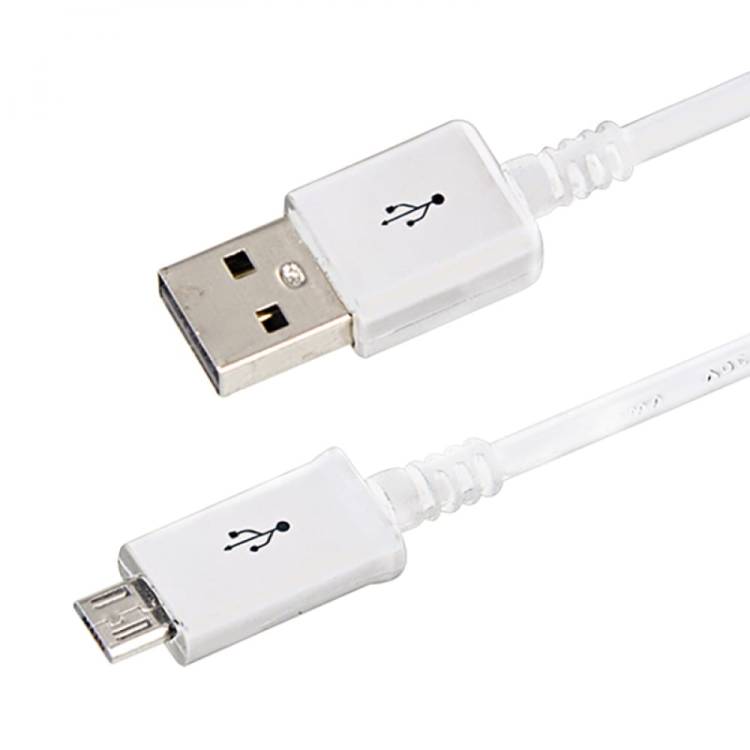 Кабель REXANT USB microUSB длинный штекер 1М белый 18-4269