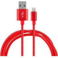 Кабель ENERGY ET-26 USB/Lightning, цвет - красный 104104