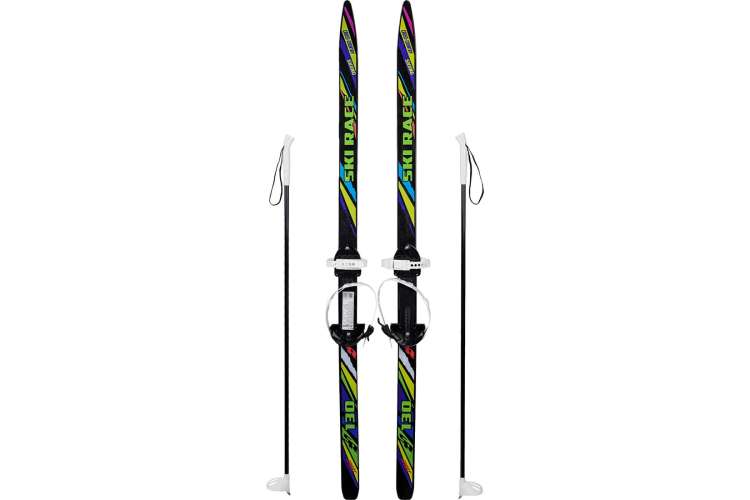 Подростковые лыжи Cicle Ski Race, 130 см, с палками 100 см 4630035332461