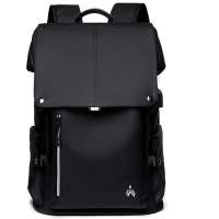 Городской мужской влагонепроницаемый рюкзак URM для ноутбука 15.6", с USB-портом, 43x30x15 см, черный D01318