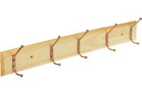 Настенная вешалка VETTA, 5 двойных крючков, 49x6,5 см, дерево, металл 465-169