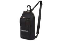 Рюкзак с одним плечевым ремнем SWISSGEAR черный/красный, полиэстер рип-стоп, 18х5х33 см, 4 л 3992202550