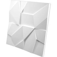 Стеновые 3д панели Artpole ROCK (гипсовые; белые; 600x600 мм; 1 шт; 0.36 кв. м) M-0063