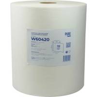 Нетканый протирочный материал Puretech W60 60гр/м2, 1 слой, белый, 38x42 см, 750 л/рулон W60420