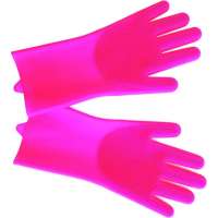 Силиконовые перчатки с щеточкой для мытья посуды Union 19BT162