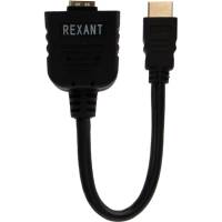 Разветвитель REXANT штекер HDMI - 2 гнезда HDMI с проводом, черный 17-6832