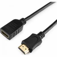Удлинитель кабеля Cablexpert HDMI, 1.8м, v2.0, 19M/19F, черный CC-HDMI4X-6