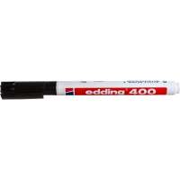 Перманентный маркер Edding округлый наконечник, 1 мм, черный E-400#1-B#1