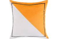Декоративная подушка Moroshka Don`t cross 40x40 см, на молнии, цвет белый, оранжевый, серый 919-201-03