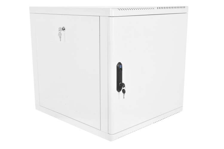 Телекоммуникационный настенный шкаф ЦМО 19, 12U, металлическая дверь, разборный, серый ШРН-М-12.500.1