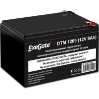 Батарея аккумуляторная АКБ DTM 1209 12V 9Ah, клеммы F1 ExeGate 252438