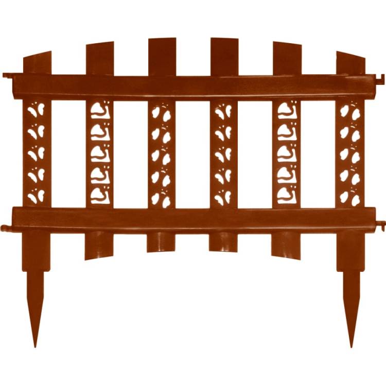 Декоративный заборчик Дачная мозаика "Палисадник" темно-коричневый 10639