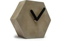 Настольные часы Vilart шестигранные, размер 15x13x5 см, бетон 18-305