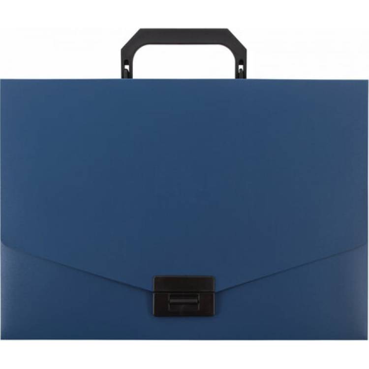 Пластиковый портфель STAFF А4 320х225х36 мм, без отделений, синий, 229240