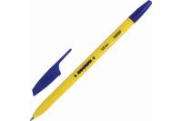 Шариковая ручка ЮНЛАНДИЯ CLASSIC, синяя, желтый корпус, узел 0.7 мм, линия 0.35 мм 143237