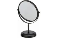 Косметическое зеркало SWENSA 17см, 2-стороннее, настольное, черный, металл/порошковое покрытие BSA-MR-003
