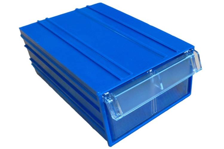 Пластиковый короб Стелла-техник 140х250х100мм, С-2-синий-прозрачный