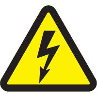 Наклейка знак электробезопасности Опасность поражения электротоком REXANT 100x100x100 мм 5 шт 56-0005