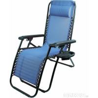 Складное кресло-шезлонг с подставкой Ecos CHO-137-14 Люкс голубой 993162