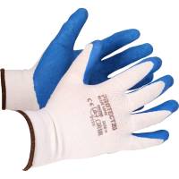 Перчатки с латексным рельефным покрытим PROTECT2U BLUE LINE размер L/9 6226