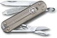 Нож-брелок Victorinox Classic SD Colors Mystical Morning 58 мм, 7 функций, серый 0.6223.T31G