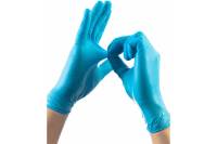 Нитриловые перчатки Фабрика перчаток Wally Plastic, голубые, р.L, 50 пар Перч-нитр-WallyPl-L