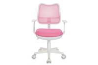 Детское компьютерное кресло Бюрократ CH-W797 розовый спинка сетка пластик белый CH-W797/PK/TW-13A