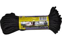 Шнур Осттекс диам. 5мм, с сердечником, 10 м, черный, шаг плетения 2 шсс5-10ч
